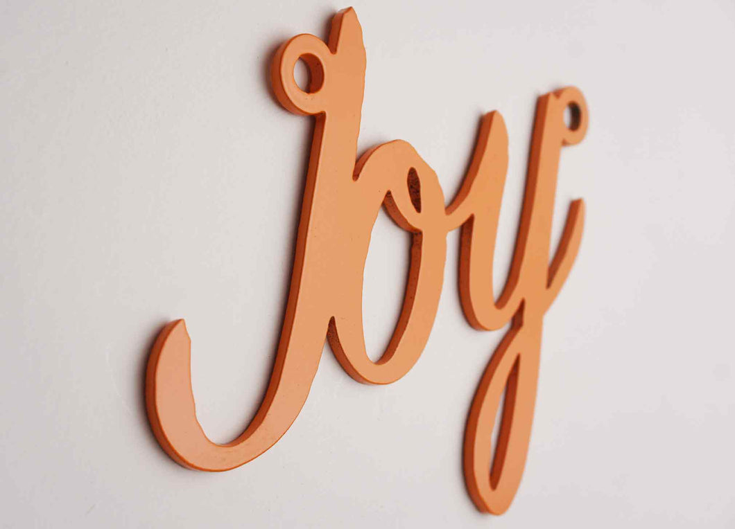 'Joy' Sign Metal Wall Art - Unique Metalcraft