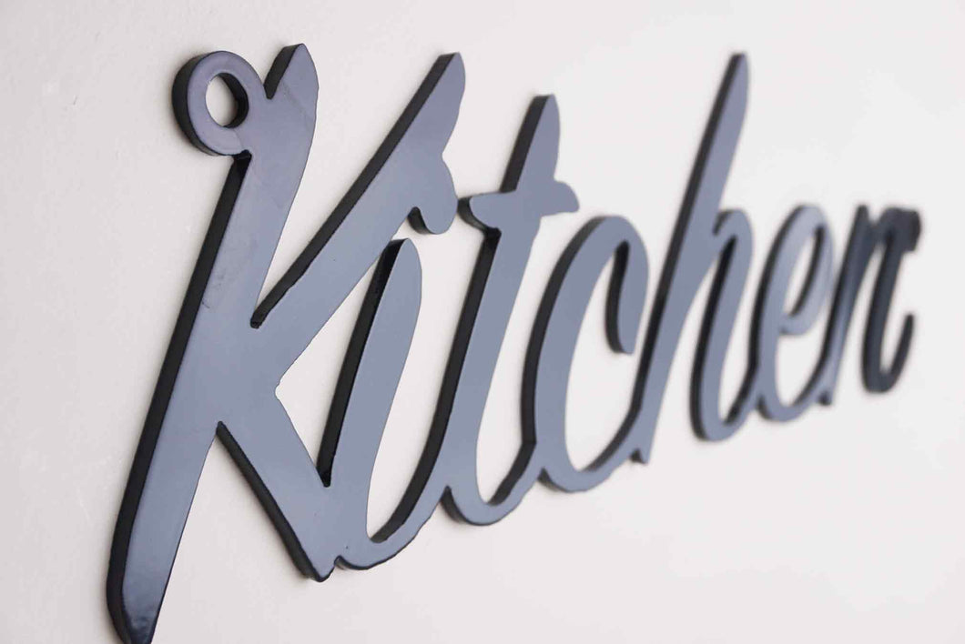 'Kitchen' Sign Metal Wall Art - Unique Metalcraft