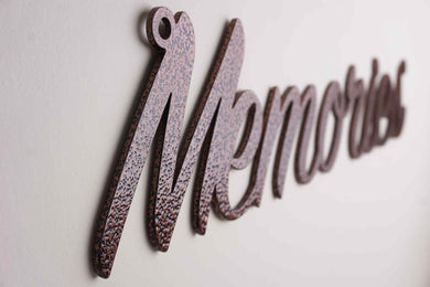 'Memories' Sign Metal Wall Art - Unique Metalcraft