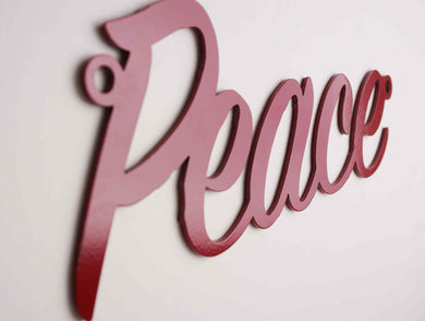 'Peace' Sign Metal Wall Art - Unique Metalcraft