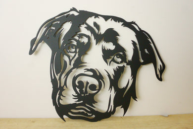 Rottweiler Dog Head Dog Wall Art / Garden Art - Unique Metalcraft